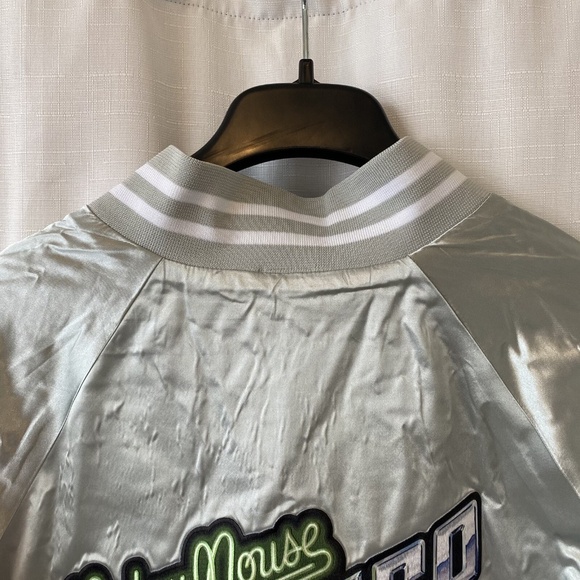 Walt Disney Imagineering Exclusive Large Mickey Disco Silver Varsity Jacket NWT - Picture 10 of 14